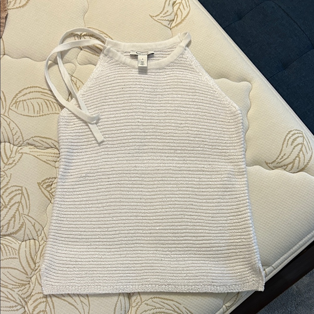 Elegant White Halter Top